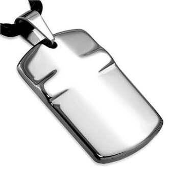 TC1032 Wolframový přívěšek - destička s křížkem