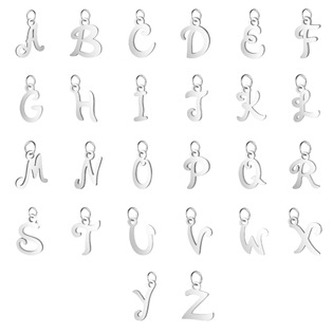 OPP1707-A Ocelový přívěšek - iniciála - iniciála "A"