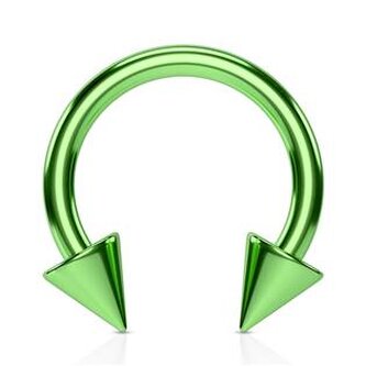 PV01004G-121044 Podkova zelená s hroty