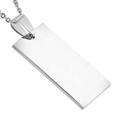 DR1061 Ocelový přívěšek - destička 20 x 37 mm