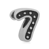 K0002-7 Navlékací ocelový přívěšek korálek - číslice "7"