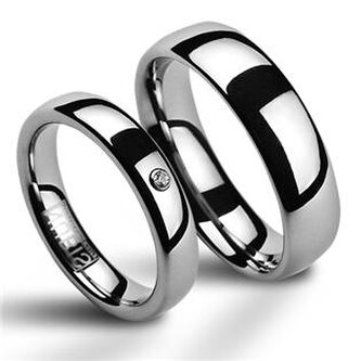 NWF1025-4Zr NWF1025-4Zr Wolframové snubní prsteny - pár