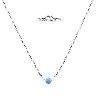 NBP60-OP26 Ocelový opálový náhrdelník - kulička 5 mm