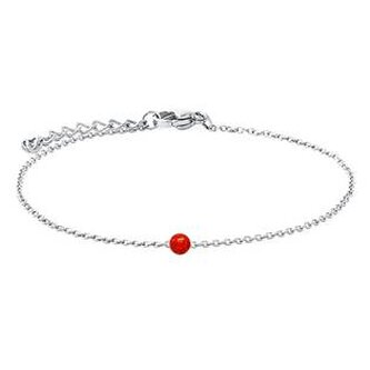 NBP74-OP45 Ocelový náramek s opálem - kulička 5 mm