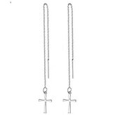 OPN1526-ST Provlékací ocelové náušnice s křížky