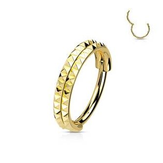 NS0053GD-1210 Segment kruh s hroty - helix / cartilage / tragus piercing