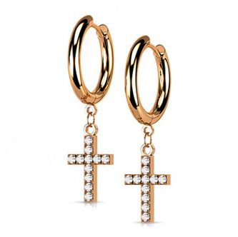 OPN1839-RD Ocelové náušnice s křížky