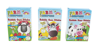 Farm Surprise Bubble Gum Sticks / 18 ks