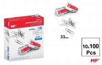 Spinacz srebrny 33mm 10x100szt