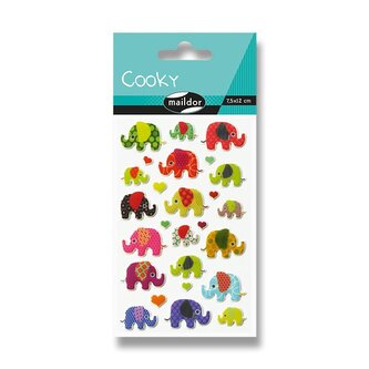 Samolepky Maildor 3D Cooky - Sloni