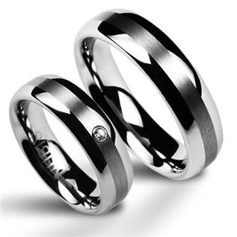 NWF1026-Zr NWF1026-Zr Wolframové snubní prsteny - pár