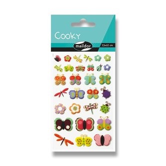 Samolepky Maildor 3D Cooky - Motýli a vážky