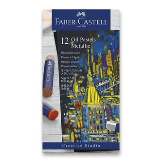 Olejové pastely Faber-Castell Metallic - 12 barev
