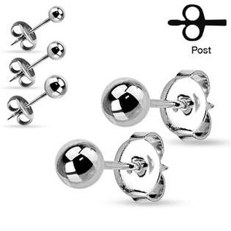 OPN1001-2 Ocelové náušnice - kuličky