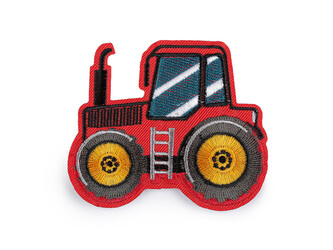 Nažehlovačka traktor - 10 ks - 1 červená