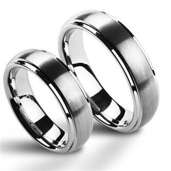 NWF1008 NWF1008 Wolframové snubní prsteny - pár
