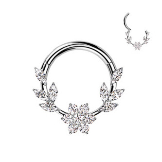 SG116-1210 Ocelový piercing - segment kruh