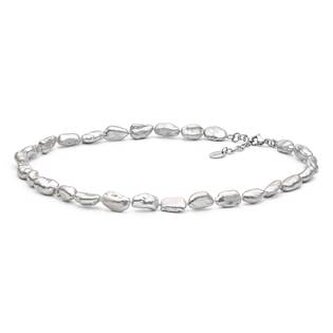 GA3053-GR Perlový náhrdelník z pravých říčních perel