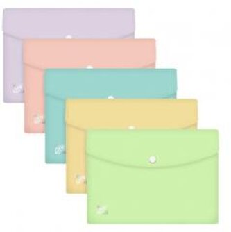 Teczka kopertowa A5 PP Urban pastel mix (5szt)