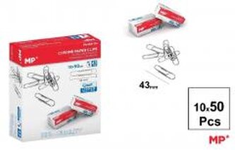 Spinacz srebrny 43mm 10x50szt