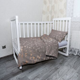 Dětské povlečení do postýlky Béžové vzorce : 130x90 / 40x60