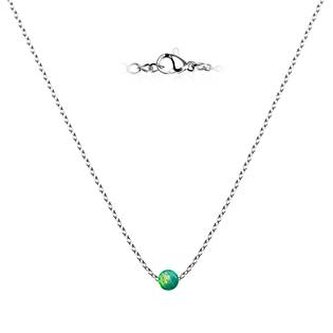 NBP60-OP11 Ocelový opálový náhrdelník - kulička 5 mm