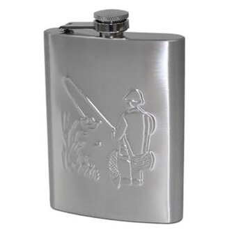 Z0089 Ocelová kapesní lahev rybář - placatka 230ml
