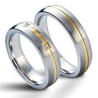 NSS1009 NSS1009 Snubní prsteny chirurgická ocel - pár 5 mm