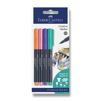 Popisovač Faber-Castell Creative - 4 ks, blistr