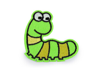 Nažehlovačka panda, slon, housenka - 10 ks - 4 zelená neon housenka