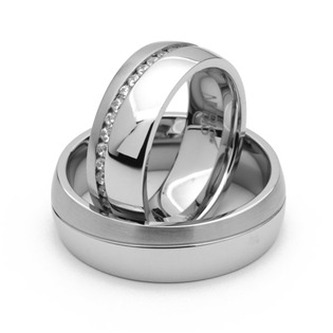 NSS3012 NSS3012 snubní prsteny ocel - pár