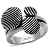 AL-0028-52 Extravagantní ocelový prsten