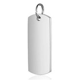 DR1288 Ocelový přívěšek - vojenská známka podlouhlá