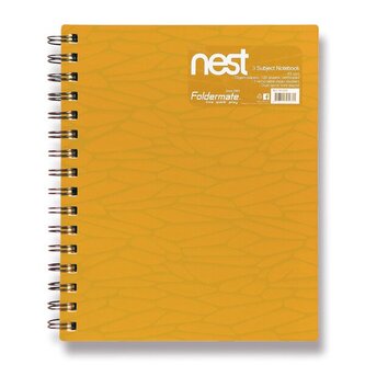 Spirálový blok FolderMate Nest A5, linkovaný, 120 listů - zlatožlutý