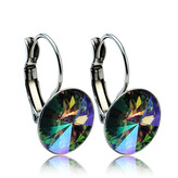 NBS12-PS Ocelové náušnice s krystaly Swarovski® 12 mm, PARADISE SHINE