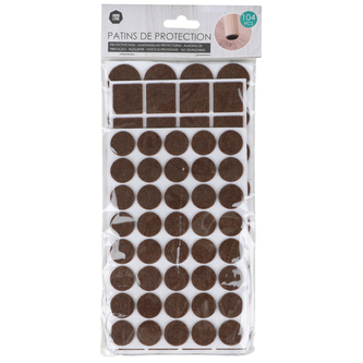 DOCHTMANN Sada filcových podložek hnědá 104ks