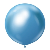 Balonek chromový modrý, Mirror Blue 60 cm/24"