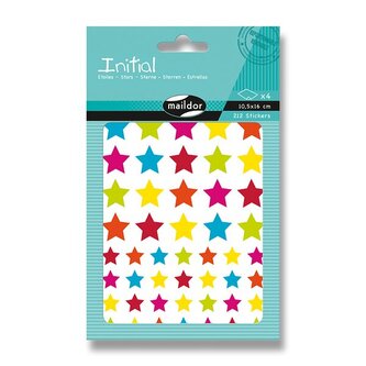 Samolepky Maildor Initial - Vícebarevné hvězdy
