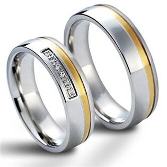 NSS1018 NSS1018 Snubní prsteny chirurgická ocel - pár