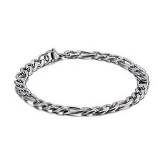 OPA1685-18 Ocelový náramek FIGARO š. 6 mm, délka 18 cm