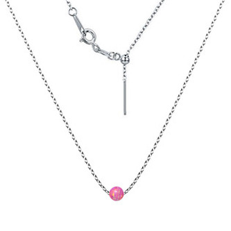 NBP97-OP22 Ocelový opálový náhrdelník - kulička 5 mm