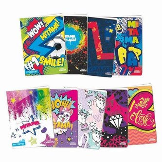 Sešit "Fantasy colours", A4+, linkovaný, 52+2 listů, Gaming404l, MITAMA 62163-90043