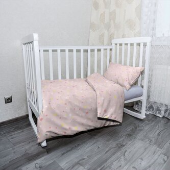 Dětské povlečení do postýlky Hvězdy a puntíky: 100x135 / 40x60