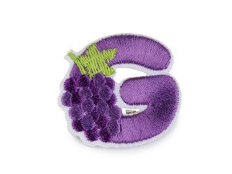 Nažehlovačka písmena - 10 ks - G fialová