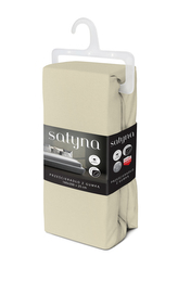 PRZEŚCIERADŁO FASHION 160X200 SATYNA GUMKA BEŻOWE LM.