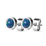NBP71-OP01 Ocelové náušnice s opály 8 mm