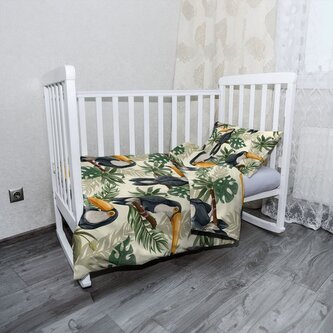 Dětské povlečení do postýlky Tukan: 100x135 / 40x60 Dětské povlečení do postýlky Tukan: 100x135 / 40x60