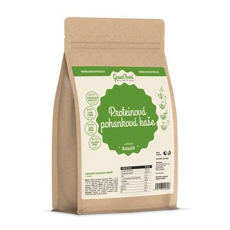 GreenFood nutrition - Proteinová pohanková kaše bezlepková 500g - banánová