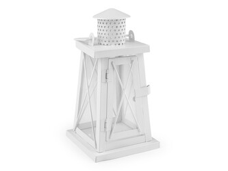 Kovová lucerna - 1 ks - bílá