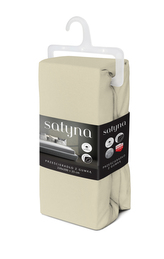 PRZEŚCIERADŁO FASHION 220X200 SATYNA GUMKA BEŻOWE LM.